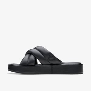 Alda Glide Svarta Läder Sandaler