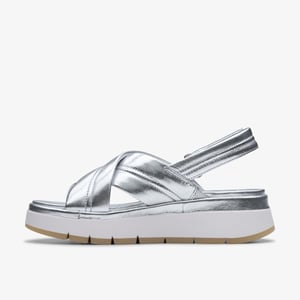 Tuscan Cross Silver Leather Sandals