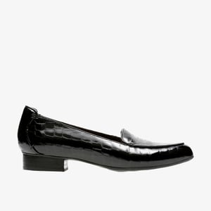 Keesha Luca Zwarte Patenten/Krokodillenleer Schoenen