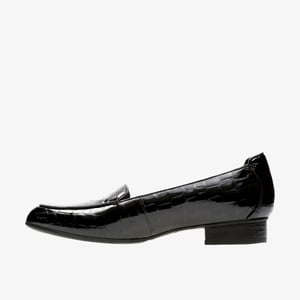 Keesha Luca Zwarte Patenten/Krokodillenleer Schoenen