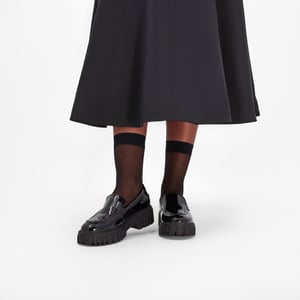 Page Loafer Svarta Pat Skor
