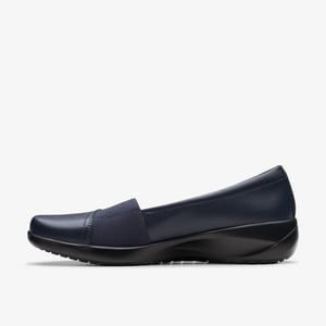 Kaetlyn Rhea Marineblauwe Leren Schoenen