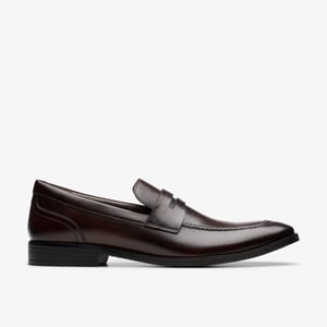 Brandon Step Dark Brown Lea Shoes