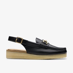 Wallabee Sling Black Leather Shoes
