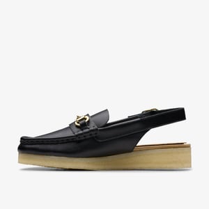 Wallabee Sling Black Leather Shoes