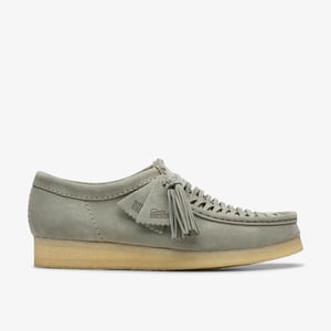 Wallabee Weave Sage Suede Shoes