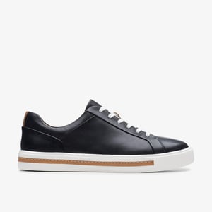 Un Maui Lace Black Leather Trainers