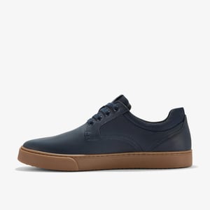 Lockton Tie Navy Oily Leather Trainers