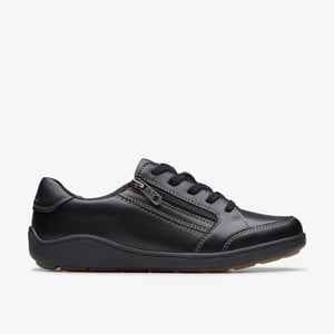 Bryianne Bayla Black Leather Trainers