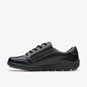 Bryianne Bayla Black Leather Trainers