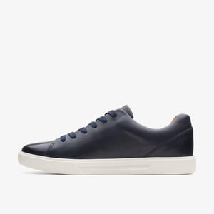 Un Costa Lace Navy Leather Trainers