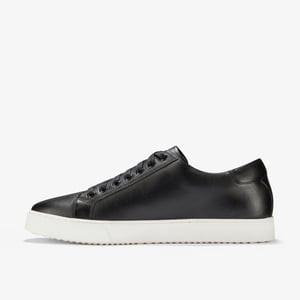 Lockton Lace Black Leather Trainers