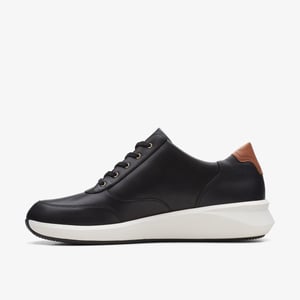 Un Rio Zip Black Leather Trainers