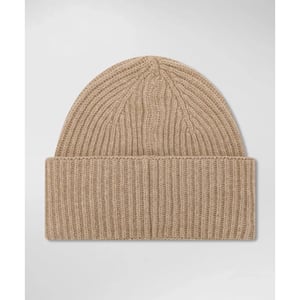 Peuterey Savis ribbed beanie sesame