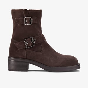 Chai Charm Dark Brown Suede Boots