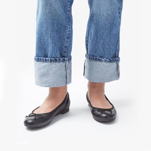 Couture Bloom Black Leather Shoes