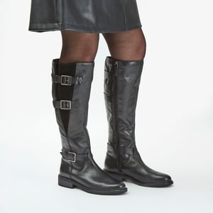 Cologne Up Black Leather Boots