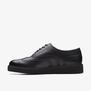 Glickly Brogue 2 Svarta Läder Skor