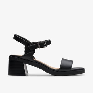 Jaylan Ray Black Leather Sandals
