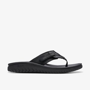 Wesley Sun Black Leather Sandals