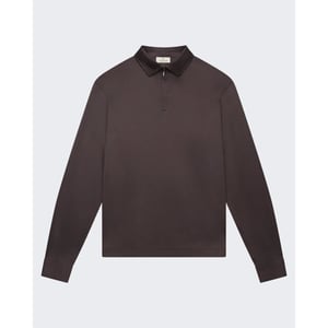 Valenza Heren supima polo zip collar l/s