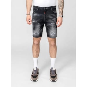 My Brand Red paint short denim