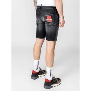 My Brand Red paint short denim