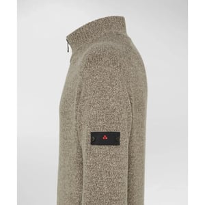 Peuterey Braille 03 wool half zip mustang