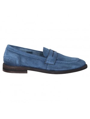 Walk in the Park D104 jeans blauw suède mocassins