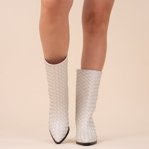 DWRS Label Samara 271079 braided offwhite dames maat: leer