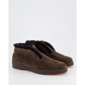 Santoni Dames fortune fur loafer