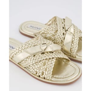 Gibaldi Dames braided slipper /goud
