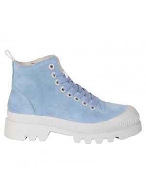 Walk in the Park 5252 suede sneaker licht blauw