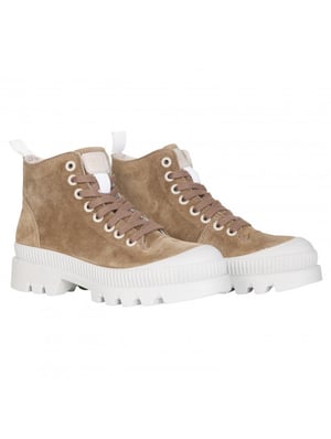 Walk in the Park 5252 suede sneaker licht bruin