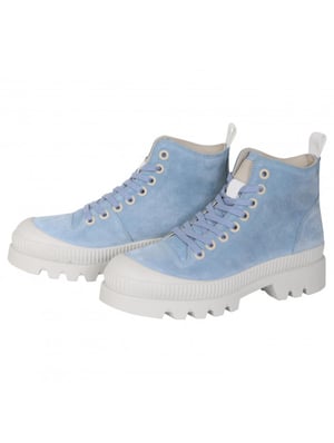 Walk in the Park 5252 suede sneaker licht blauw