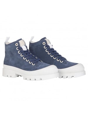 Walk in the Park 5252 suede sneaker donker Blauw