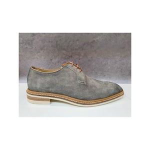 Giorgio 85811 grijze leren veterschoenen met lichte zool