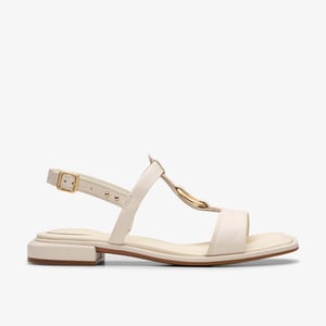Ariany Sling Cream Läder Sandaler