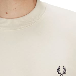Fred Perry Crew Neck Sweatshirt Ecru Tennis Blue