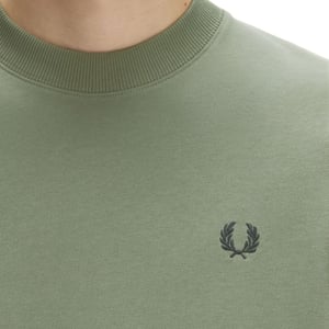 Fred Perry Crew Neck Sweatshirt laurel wreath green