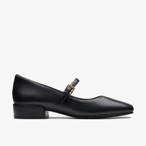 Seren 30 Buckle Black Leather Shoes
