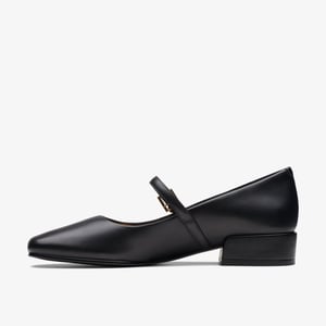 Seren 30 Buckle Black Leather Shoes