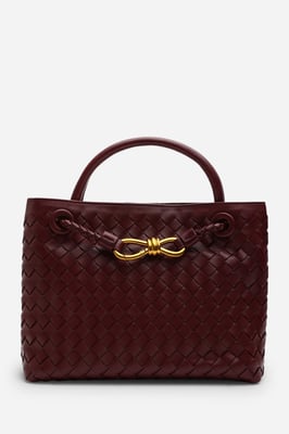 Wheres That From Womens 'Luna' Woven Leather Tote Bag with Detail