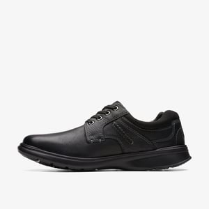 Cotrell Plain Black Oily Lea Shoes