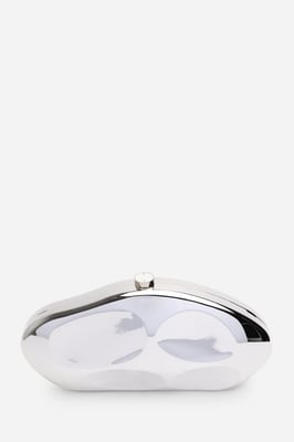 Wheres That From Womens 'Nude' Sculpted Evening Clutch Bag