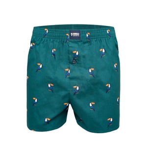 Happy Shorts X heren wijde boxershort met binnenbroek toekan print