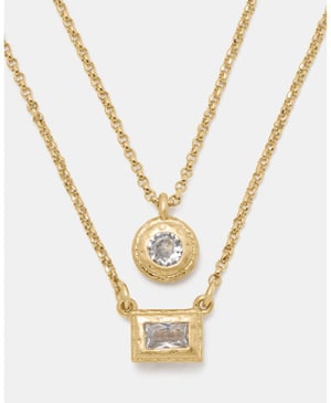 Elegant Edge Double Necklace Set