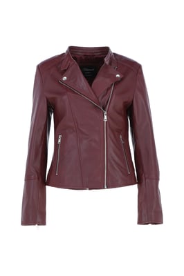 'Vento' Real Leather Biker Jacket