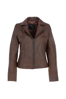 'Eva' Leather Biker Style Jacket Women Coat