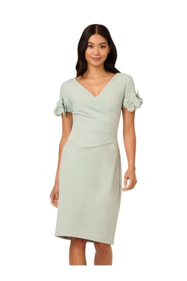 Knit Crepe Short Dress